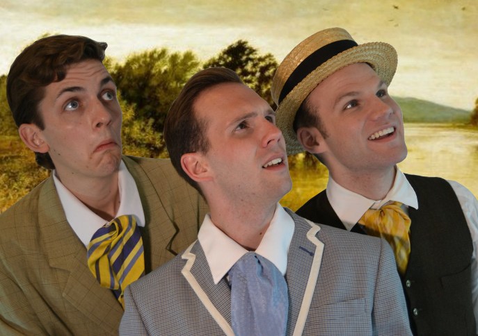 Three Men in a Boat Cast from left to right: Victor Pokinko, Matt Pilipiak, Scott Garland