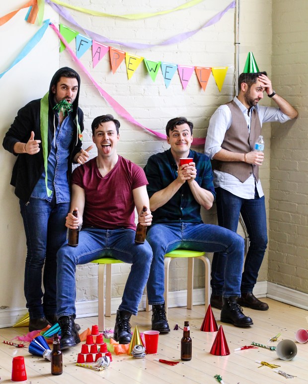 Comedy of Errors 2 - Tim Welham and Kelly Penner (as Dromio and Antipholus), photo by Kyle Purcell